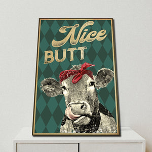 Cow Nice Butt, Funny Canvas, Wall-art Canvas