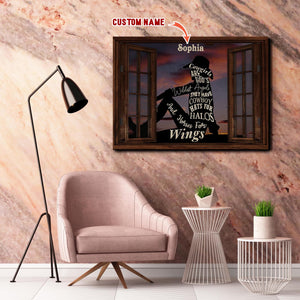 Cowgirl Outside The Window, Cowgirl Are God's, Wildest, Personalized Canvas