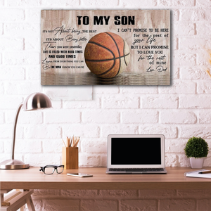 It's Not About Being Better Than Someone Basketball Canvas, Gift for Son Canvas