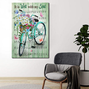 Cycling It Is Well With My Soul, Song Canvas, Wall-art Canvas