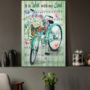 Cycling It Is Well With My Soul, Song Canvas, Wall-art Canvas