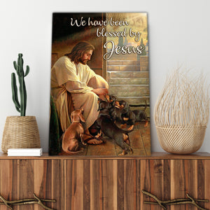 Dachshund We Have Been Blessed By Jesus Canvas, Dog lover Canvas