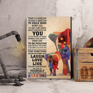 Elephant Family - To Day Is A Good Day, To Have A Great Day, To Smile More, Gift for Family Canvas