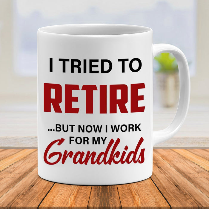 I Work For My Grandkids, Gift for Grandkids, Grandfather's Mugs