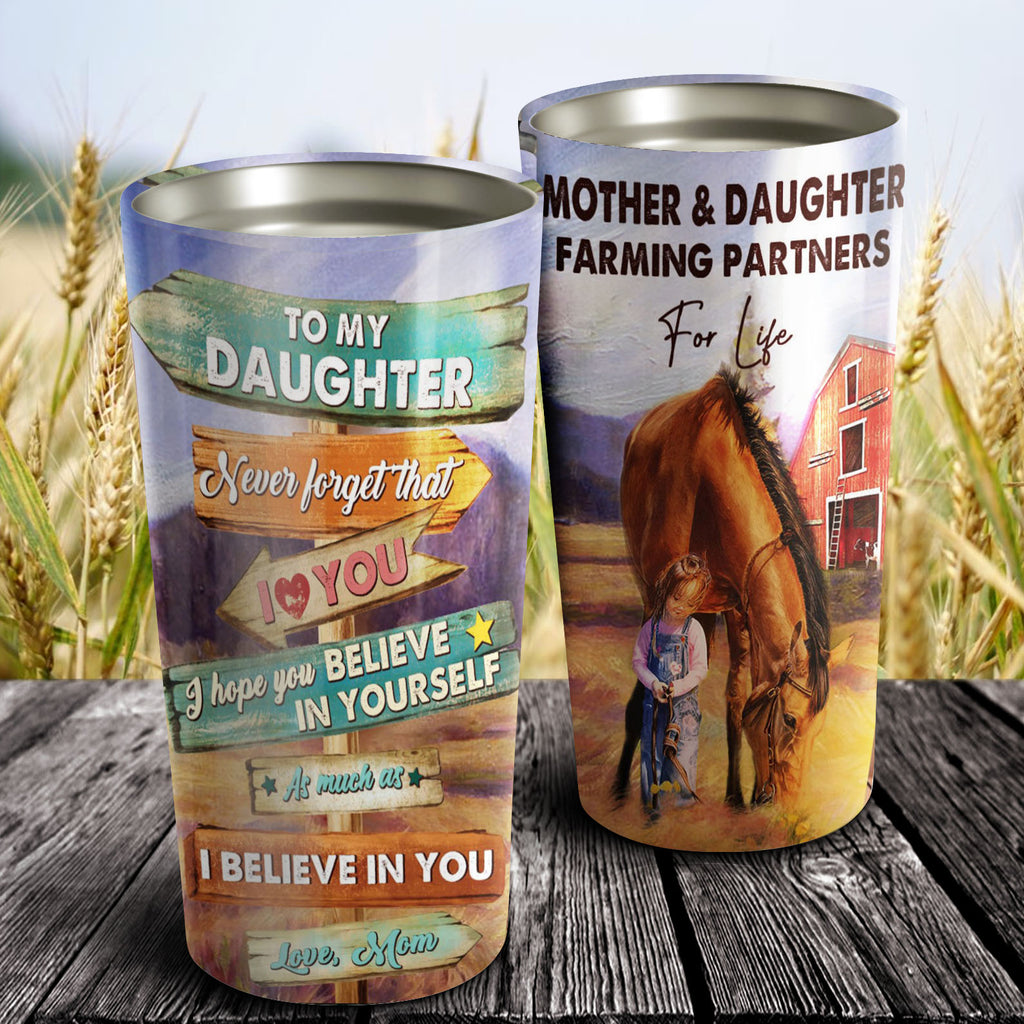 Mother & Daughter Farming Partners, Gift for Daughter Tumbler