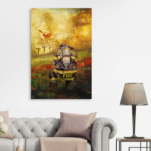 Firefighter And Jesus - Take My Hand, God Canvas, Gift for Him Canvas