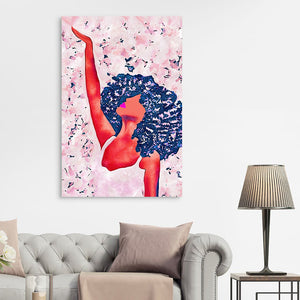 Glory Black Woman, Gift for Her Canvas, Wall-art Canvas