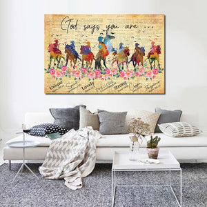 God Say You Are Cowgirl Canvas