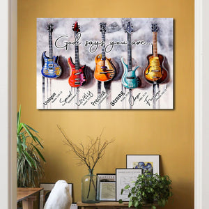 Guitar God Says You Are Unique, Wall-art Canvas