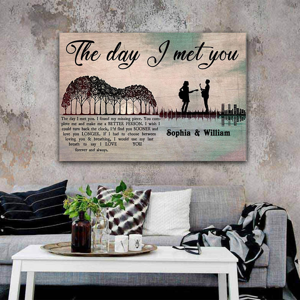 Guitarist The Day I Met You The Day I Met You, Couple Canvas, Personalized Canvas