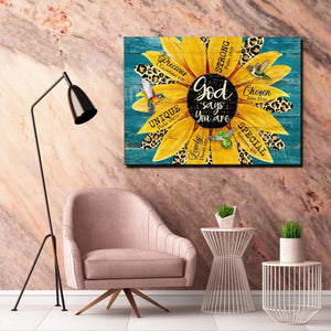 Humming Bird, Sunflower Bird - God Says You Are, Gift Idea Canvas, Wall-art Canvas