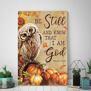 Owls - Be still and know that I am God, God Canvas