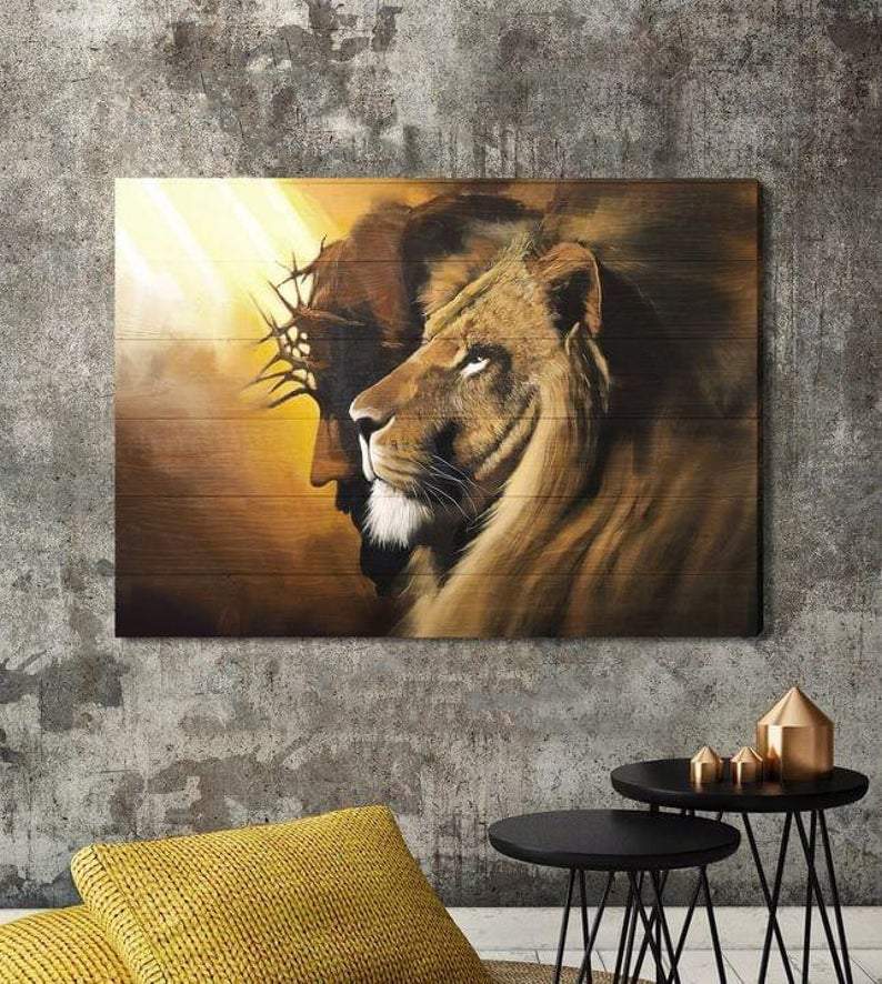 A Man And A Lion Canvas