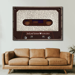 A thousand year song lyrics, Couple Canvas, Personalized Canvas