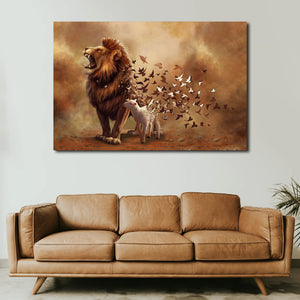 Lion And The Goat Canvas, God Canvas
