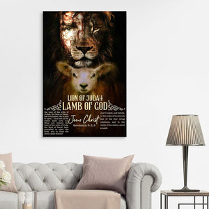 Lion Of Judah - Lamb Of God, The Lion Of The Tribe Of Judah, God Canvas, Wall-art Canvas