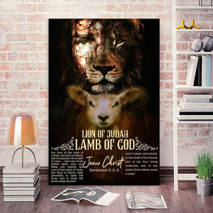 Lion Of Judah - Lamb Of God, The Lion Of The Tribe Of Judah, God Canvas, Wall-art Canvas