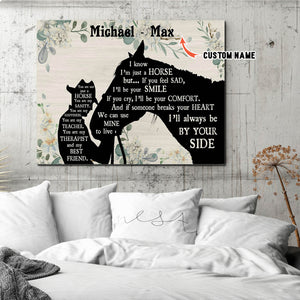Man Loves Horse, You Are Not Just A Horse, You Are My Sanity, Personalized Canvas