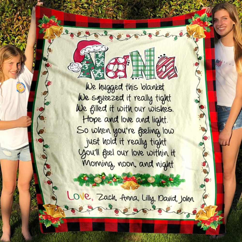 We hugged this blanket we squeeze it really tight, Personalized Blanket
