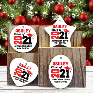 Class Of 2021 High School Personalized Ornament
