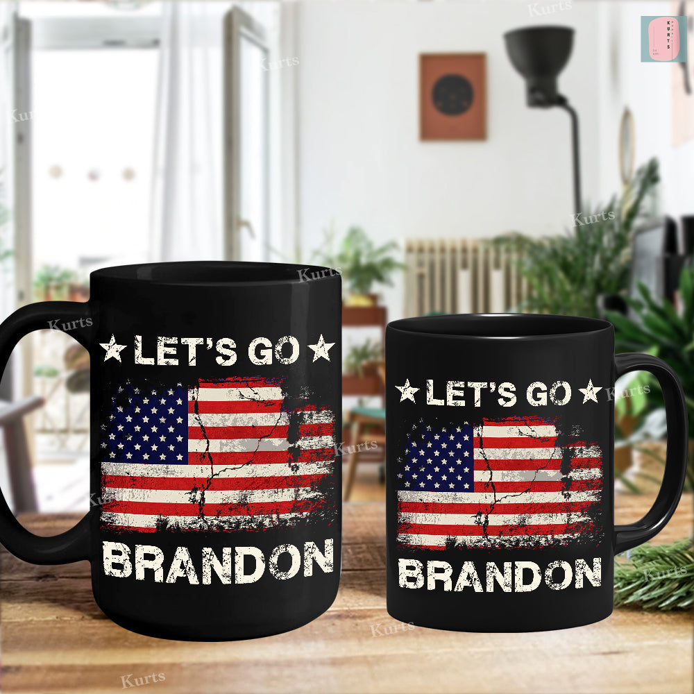 Let’s Go Brandon American Flag Mugs