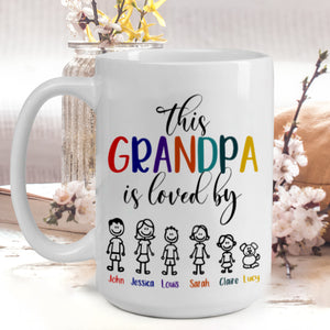 This Grandpa is loved by Family, Gift for Grandpa Mug, Personalized Mug