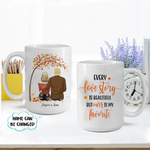 Every love story is beautiful but ours is my favorite, Couple Mugs, Personalized Mugs