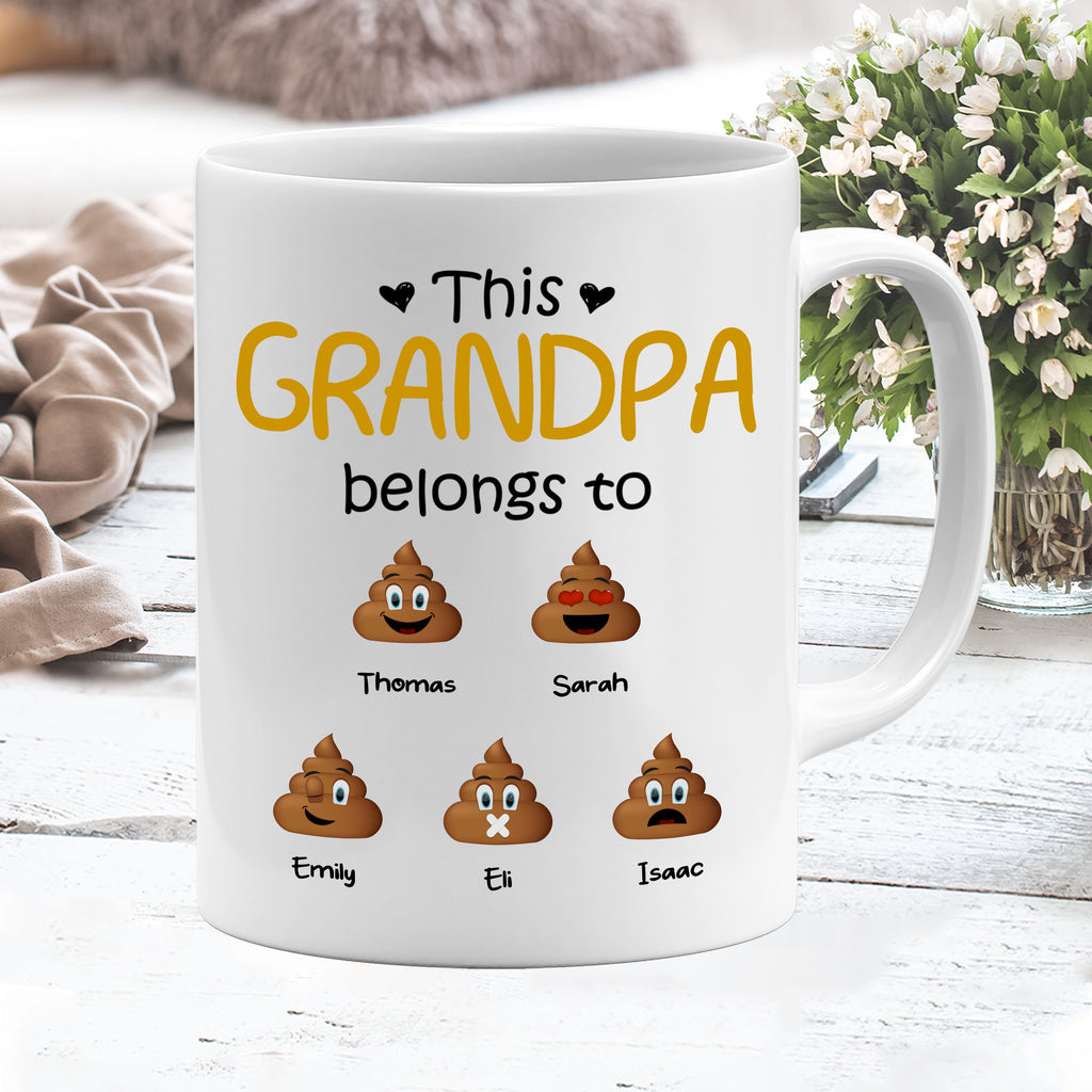 This Grandpa belongs to Family Mugs, Personalized Mugs, Funny Mugs