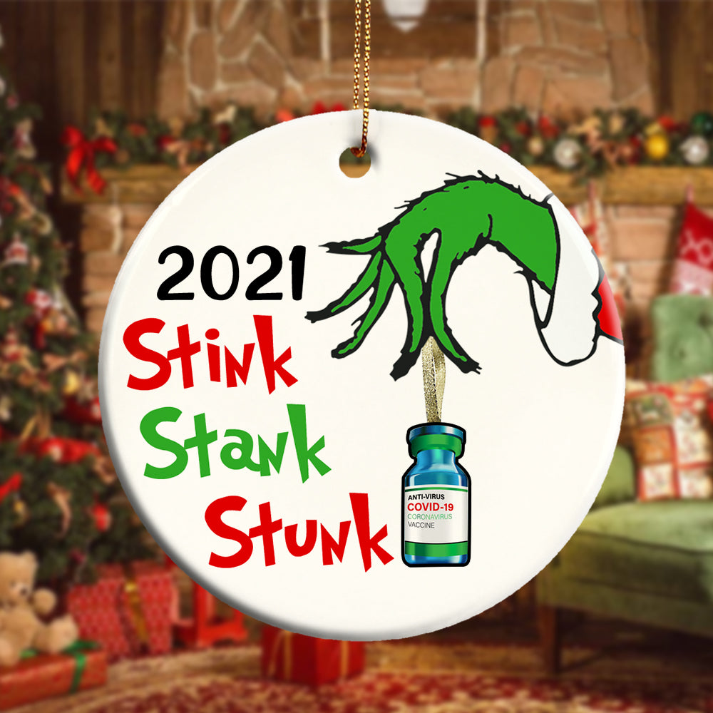 2021 Stink Stank Stunk, Vaccine Ornament