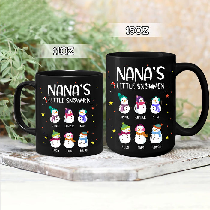 Customized Grandkids Names – Nana’s Little Snowmen Mugs