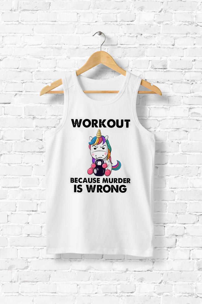 Workout because murder is wrong, T-shirt