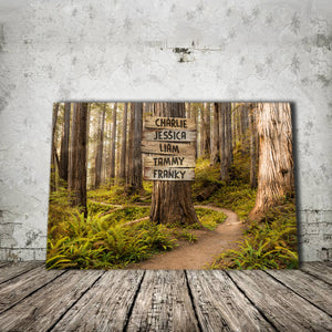 Street Signs in the Jungle, Gift Idea Canvas, Personalized Canvas