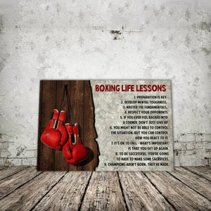 Boxing life lessons, Champion aren't born, they're made, Wall-art Canvas