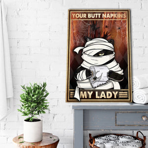 Black Cat - Your butt napkins my lady, Funny Canvas