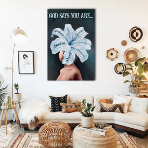 God says you are strong, special, Gift for Her Canvas, Wall-art Canvas
