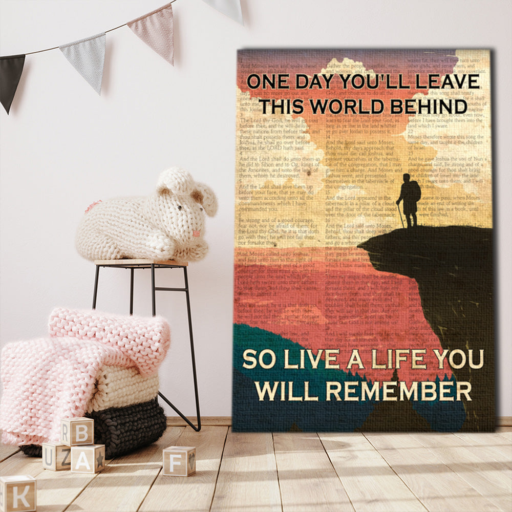 Live A Life You Will Remember Climbing Wall-art Canvas