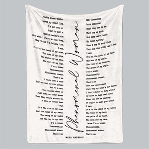 Phenomenal Woman Poem Fleece Blanket
