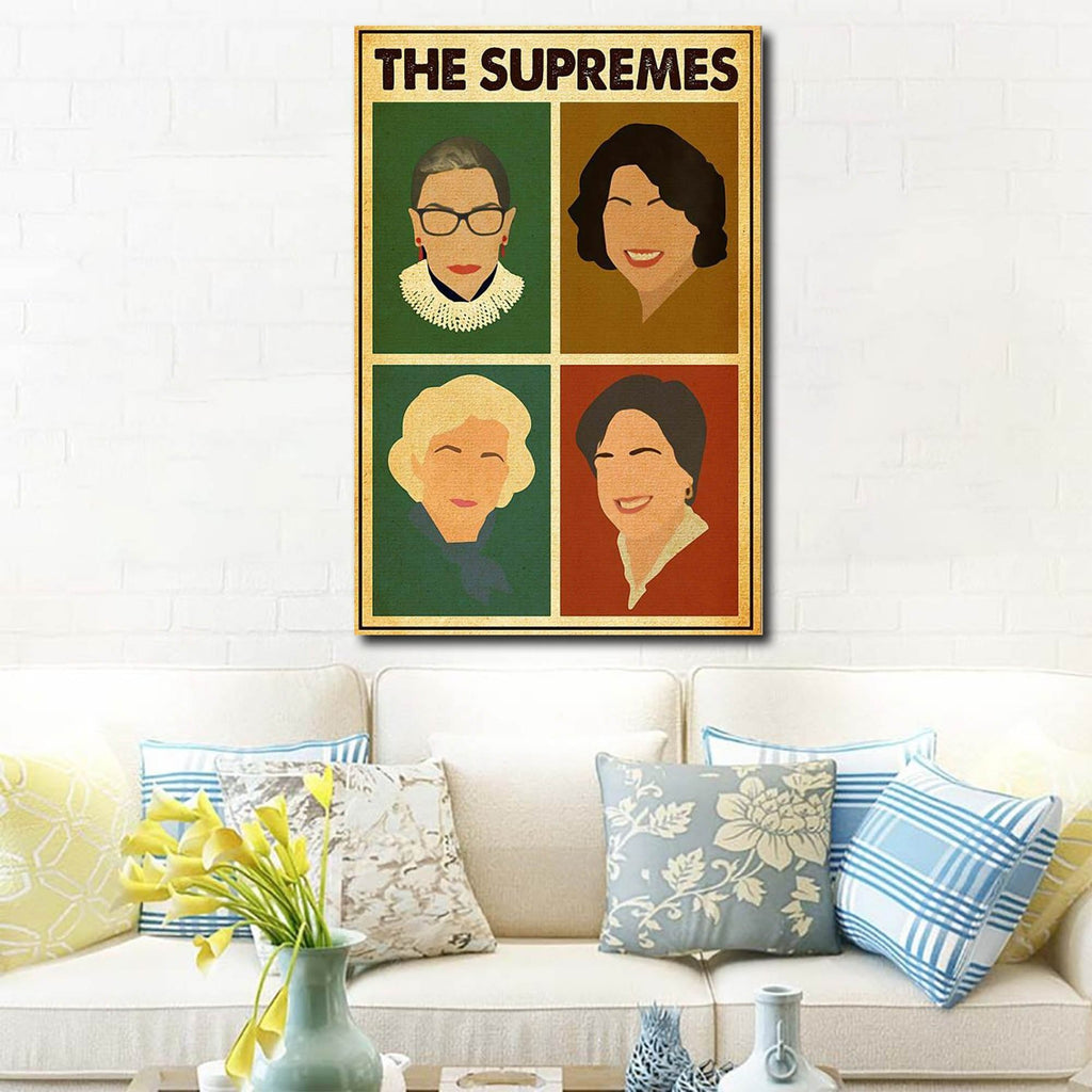 Retro The Supremes vertical, Gift for Her Canvas, Birthday Gift, Wall-art Canvas