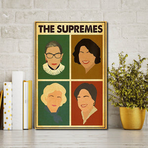 Retro The Supremes vertical, Gift for Her Canvas, Birthday Gift, Wall-art Canvas