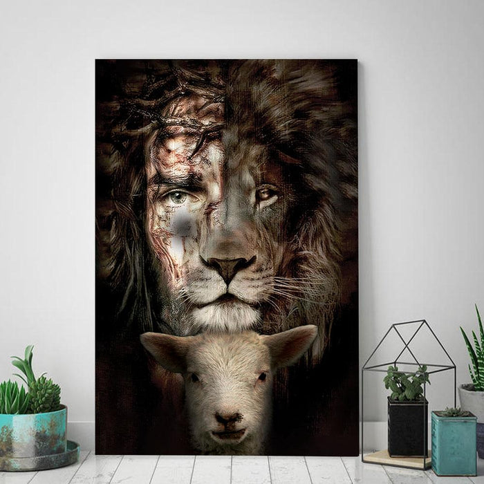 Jesus Lion and Lamp - The perfect combination, Jesus Lion Canvas