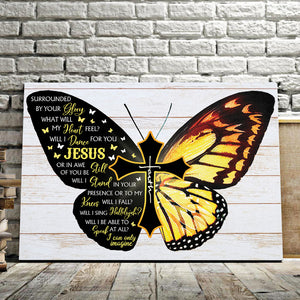 Buttefly - surrounded by your glory Jesus Canvas, Wall-art Canvas