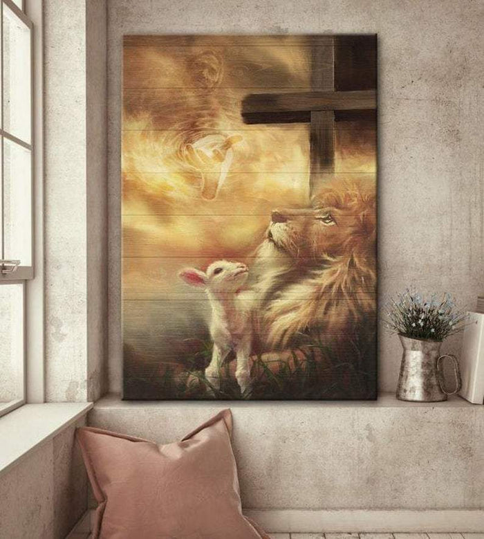 Deer and Lion, The Cross Canvas
