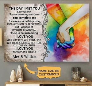 Personalized LGBT The Day I Met You I Have Found The One Whom My Soul Loves Canvas