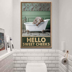 Hello Sweet Checks - Baby Elephants Canvas, Funny Canvas