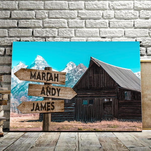 Wooden house - Street Signs Canvas