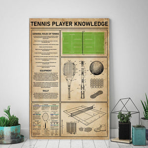 Tennis Player Knowledge General Rules Of Tennis Lover Canvas, Wall-art Canvas