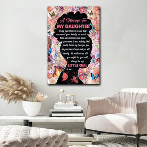 African Mom To My Daughter Canvas, Gift for Daughter Canvas