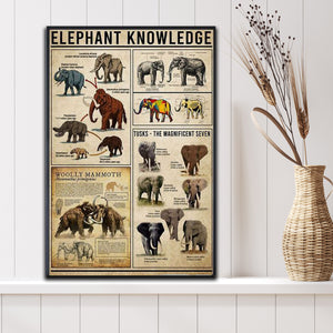 Elephant Knowledge Canvas, Wall-art Canvas