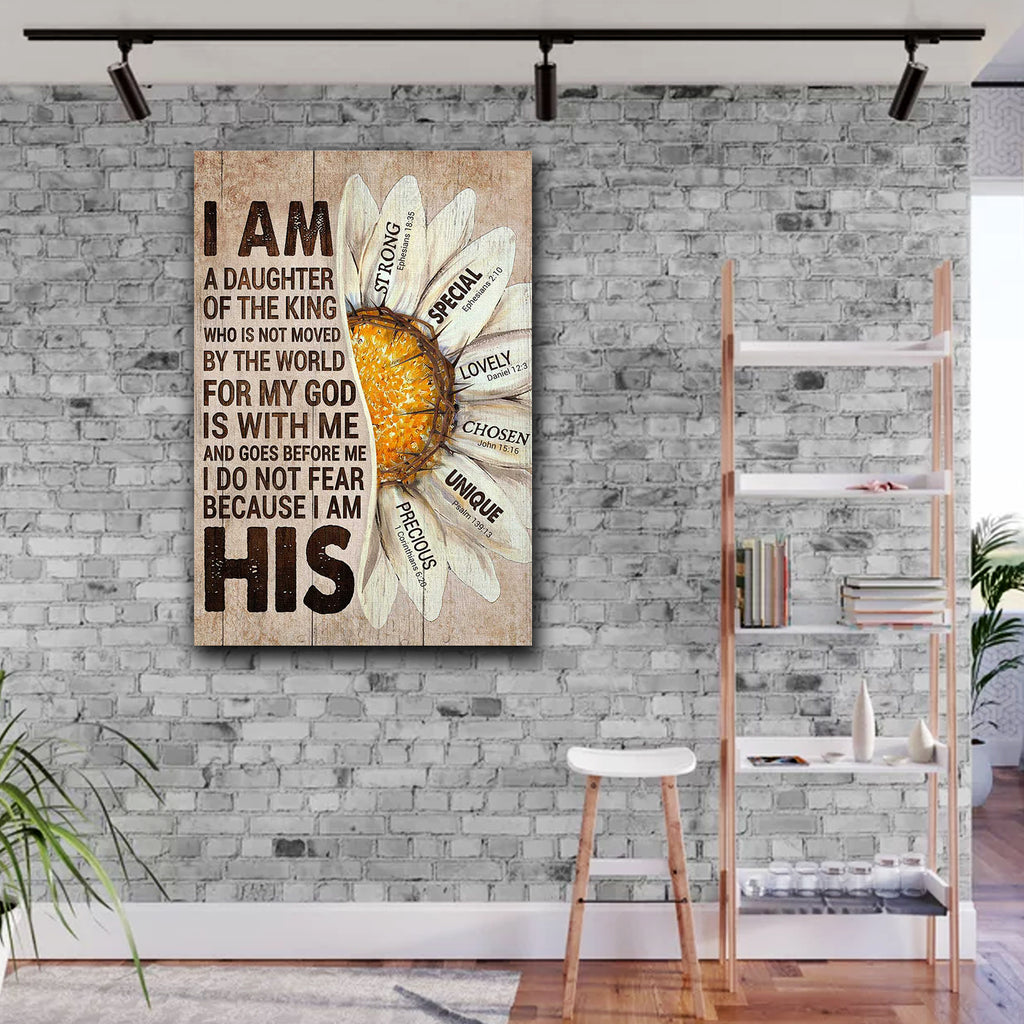 God Crow Flower - I Am Daughter Of The King, Who Is Not Moved By The World, For My God Canvas, Wall-art Canvas