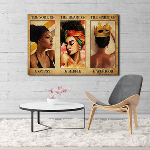 The Soul Of A Gypsy Horizontal, Gift for Her Canvas, Birthday Gift, Wall-art Canvas